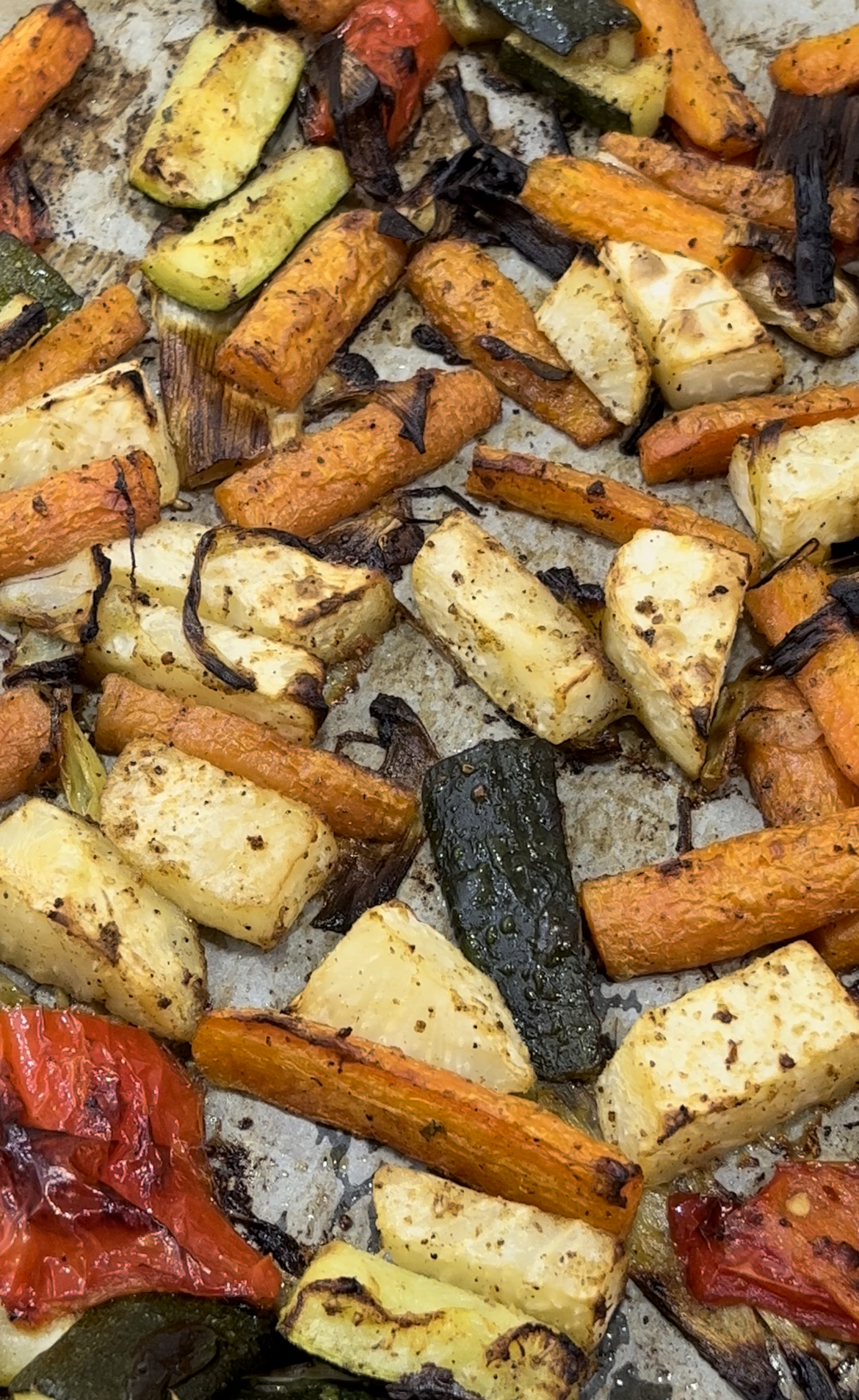 pečená zelenina na plechu